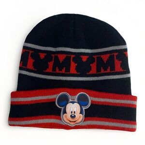 Disney Kids Girls Boys Unisex Mickey Mouse One‎ Size Black Red Hat Beanie